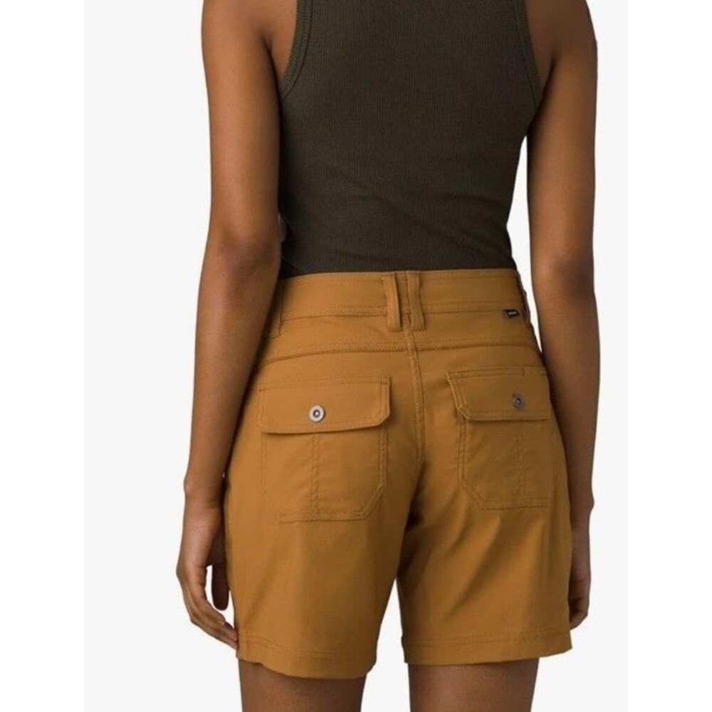 prAna Shorts Women Orange Brown Standard Fit Pockets Chino Outdoor 20W